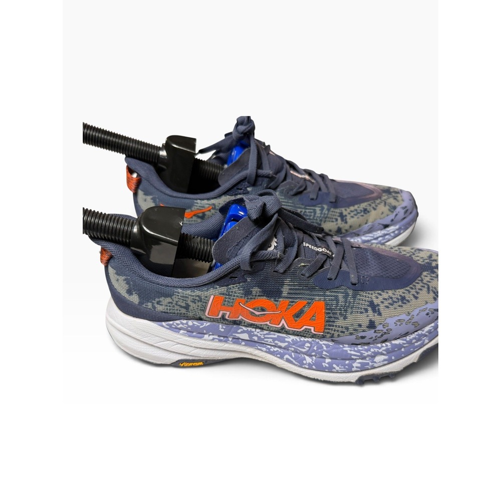 Hoka One One Speedgoat 9.5 Womens  Blue Trail Running Hiking Outdoor Shoes